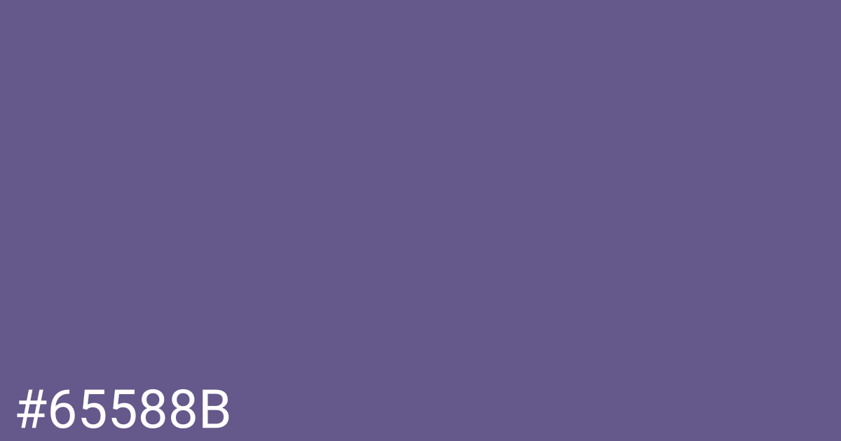 Hex color #65588b graphic