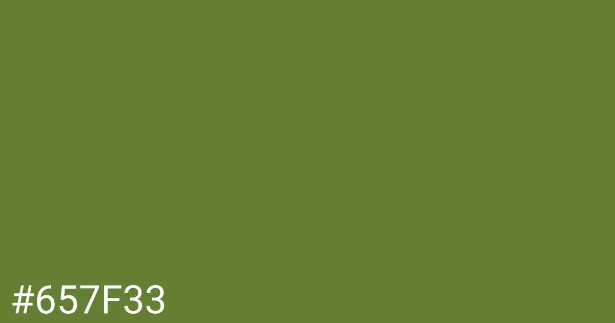 Hex color #657f33 graphic