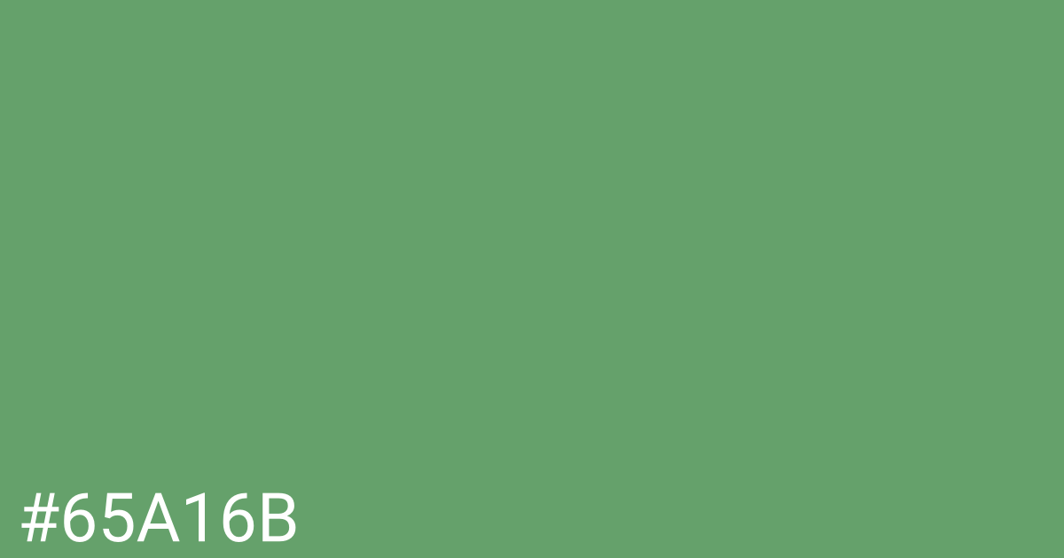 Hex color #65a16b graphic