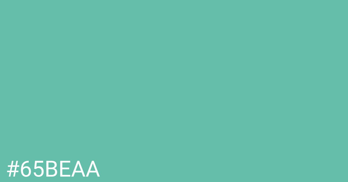 Hex color #65beaa graphic