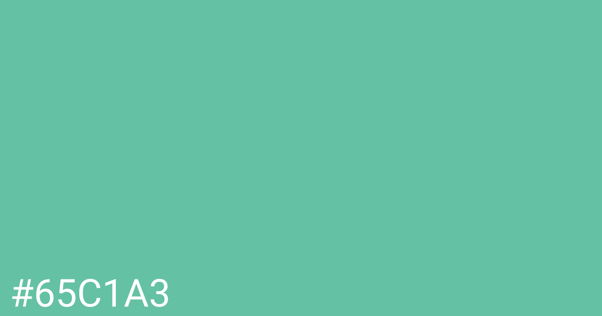 Hex color #65c1a3 graphic