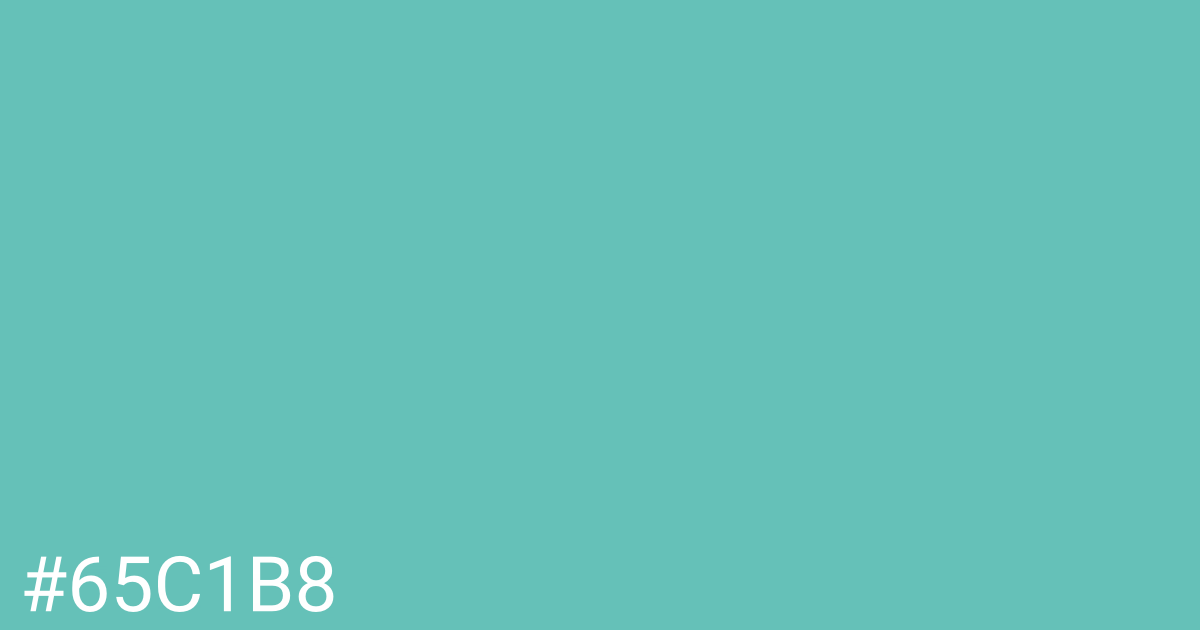 Hex color #65c1b8 graphic