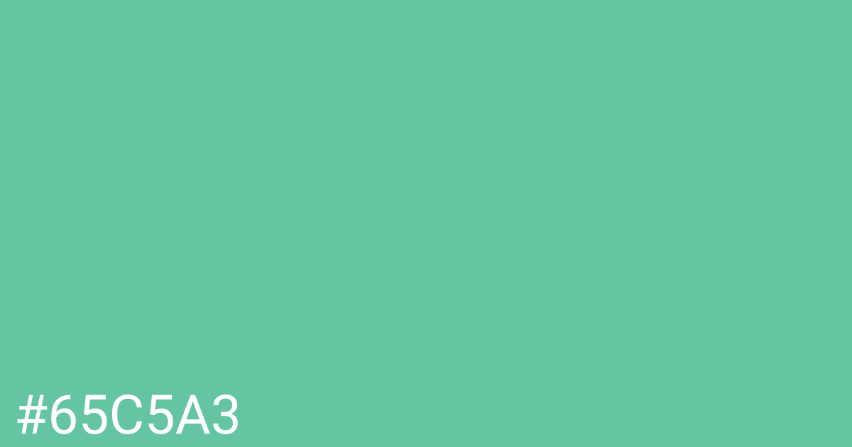 Hex color #65c5a3 graphic