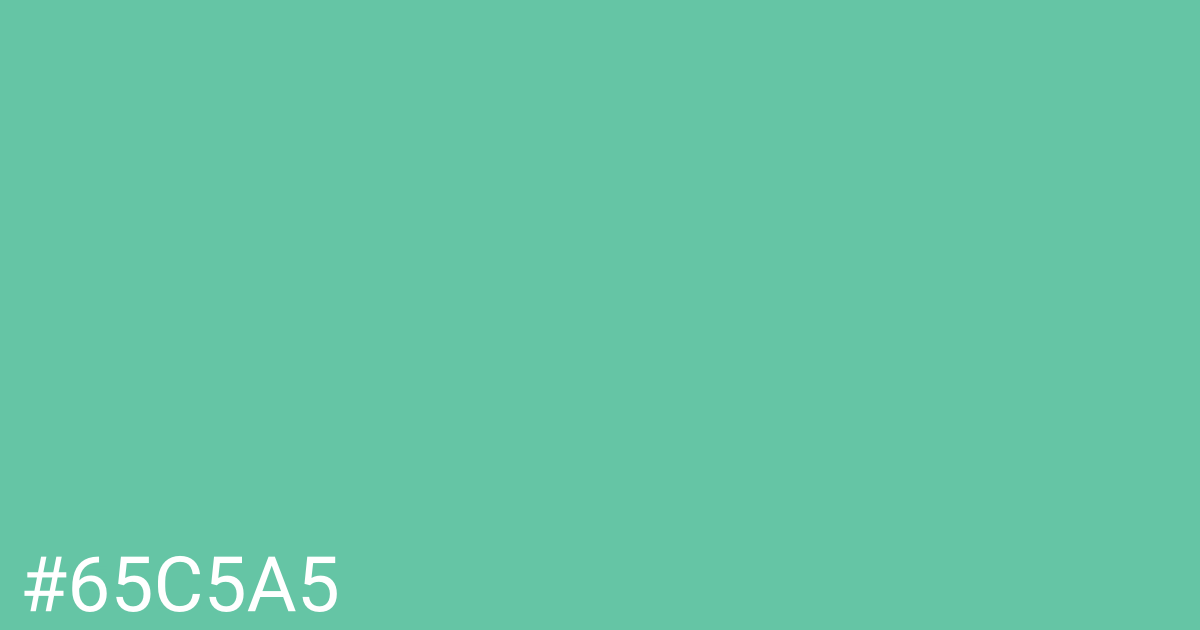 Hex color #65c5a5 graphic