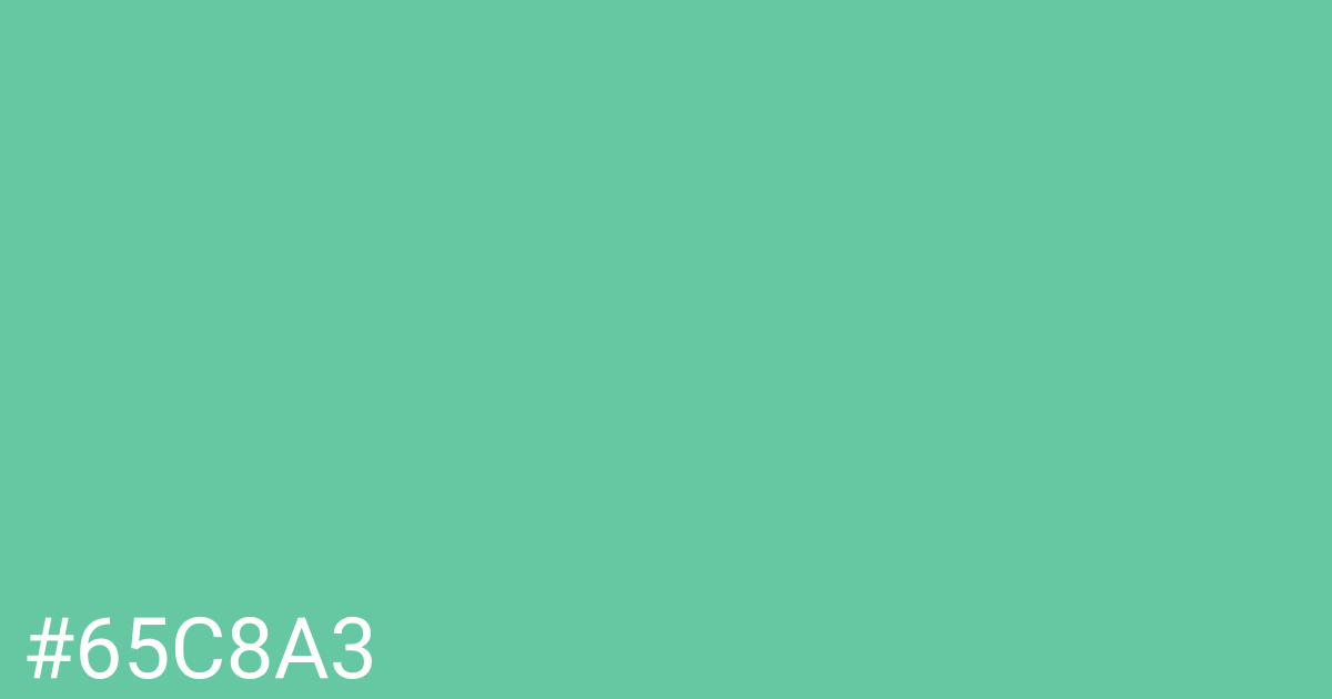 Hex color #65c8a3 graphic