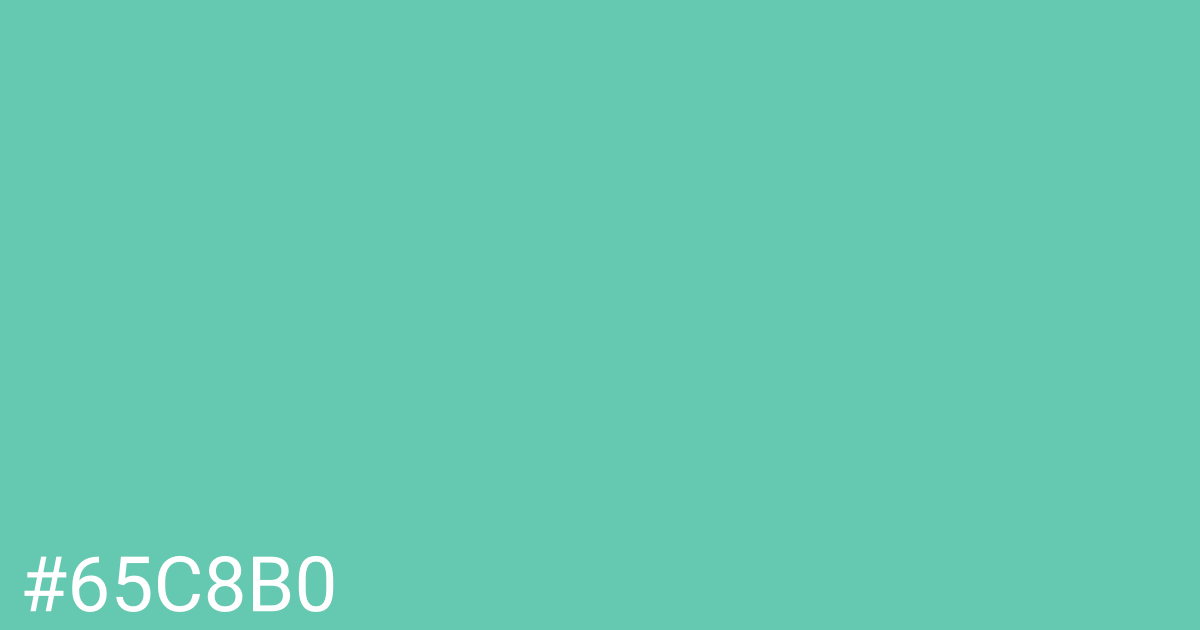 Hex color #65c8b0 graphic