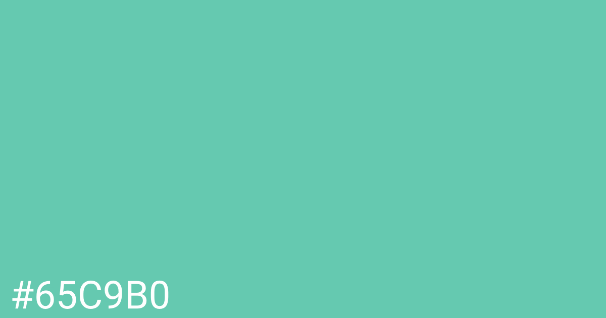 Hex color #65c9b0 graphic