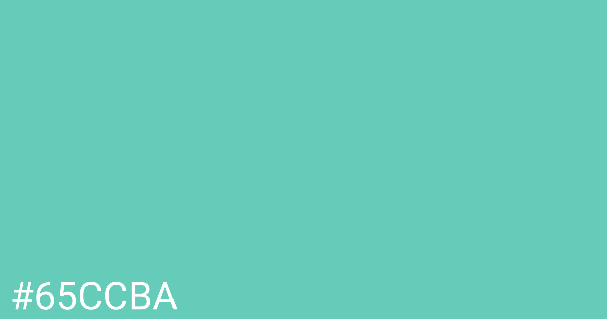 Hex color #65ccba graphic