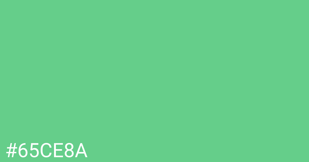 Hex color #65ce8a graphic