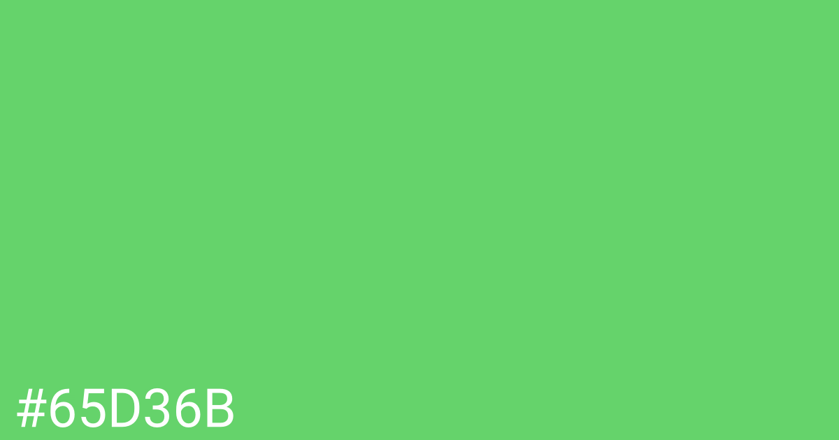 Hex color #65d36b graphic
