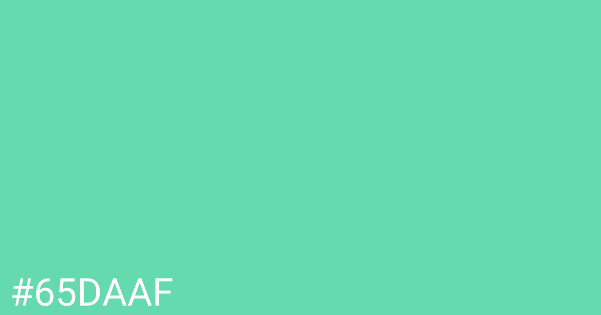 Hex color #65daaf graphic