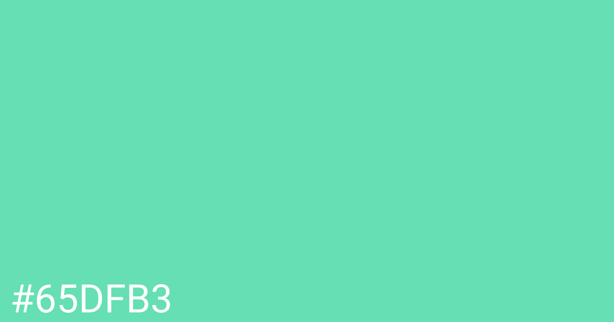 Hex color #65dfb3 graphic