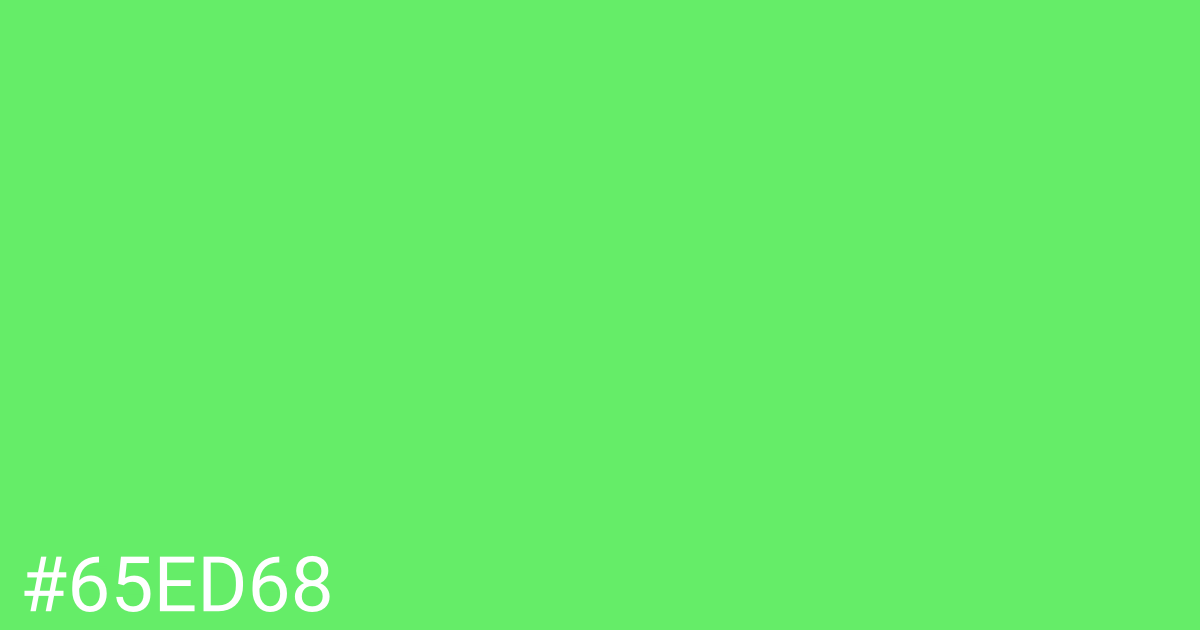 Hex color #65ed68 graphic
