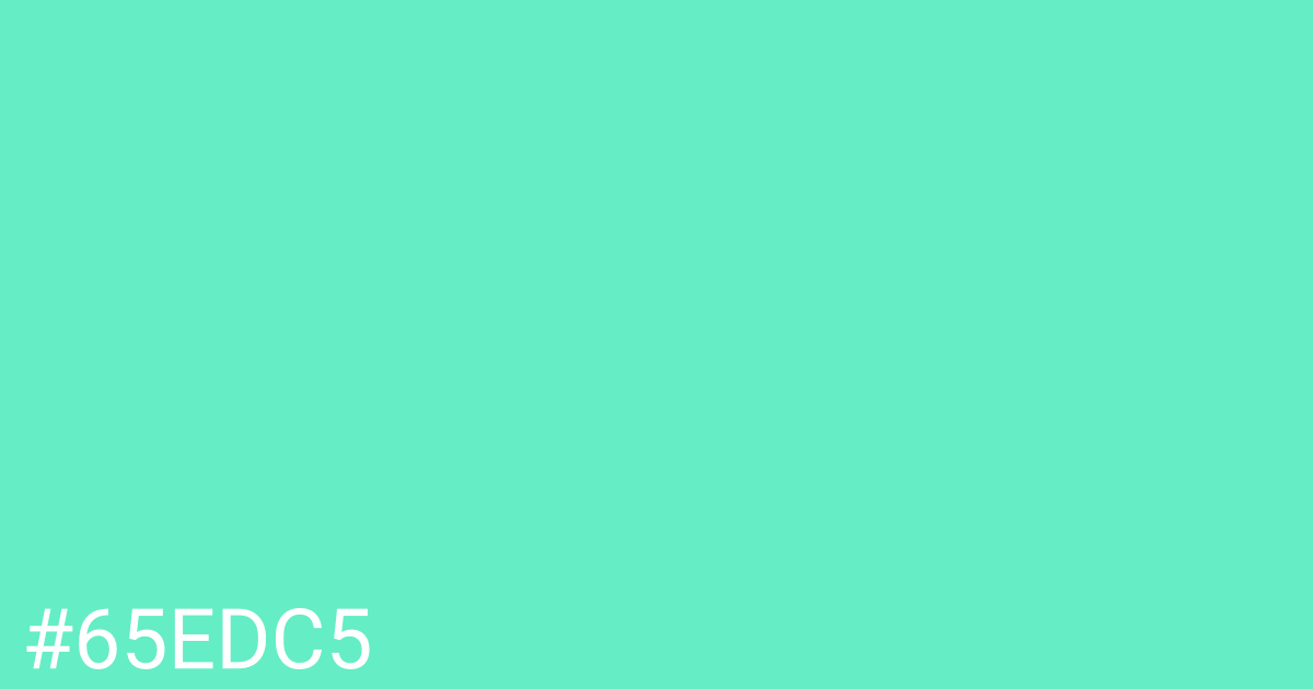Hex color #65edc5 graphic