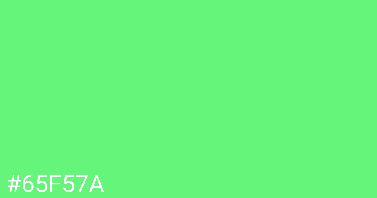 Hex color #65f57a graphic