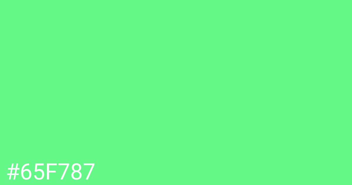 Hex color #65f787 graphic