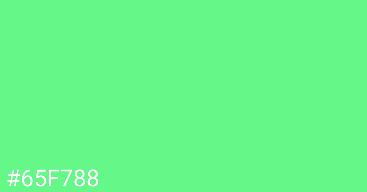 Hex color #65f788 graphic