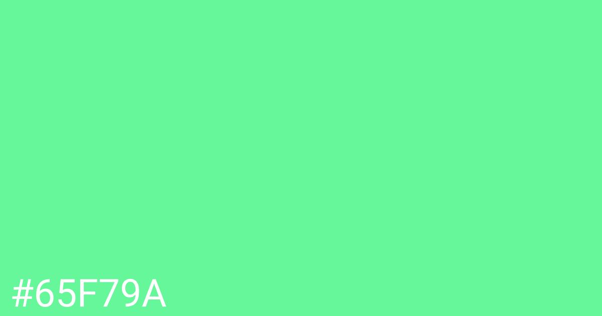 Hex color #65f79a graphic