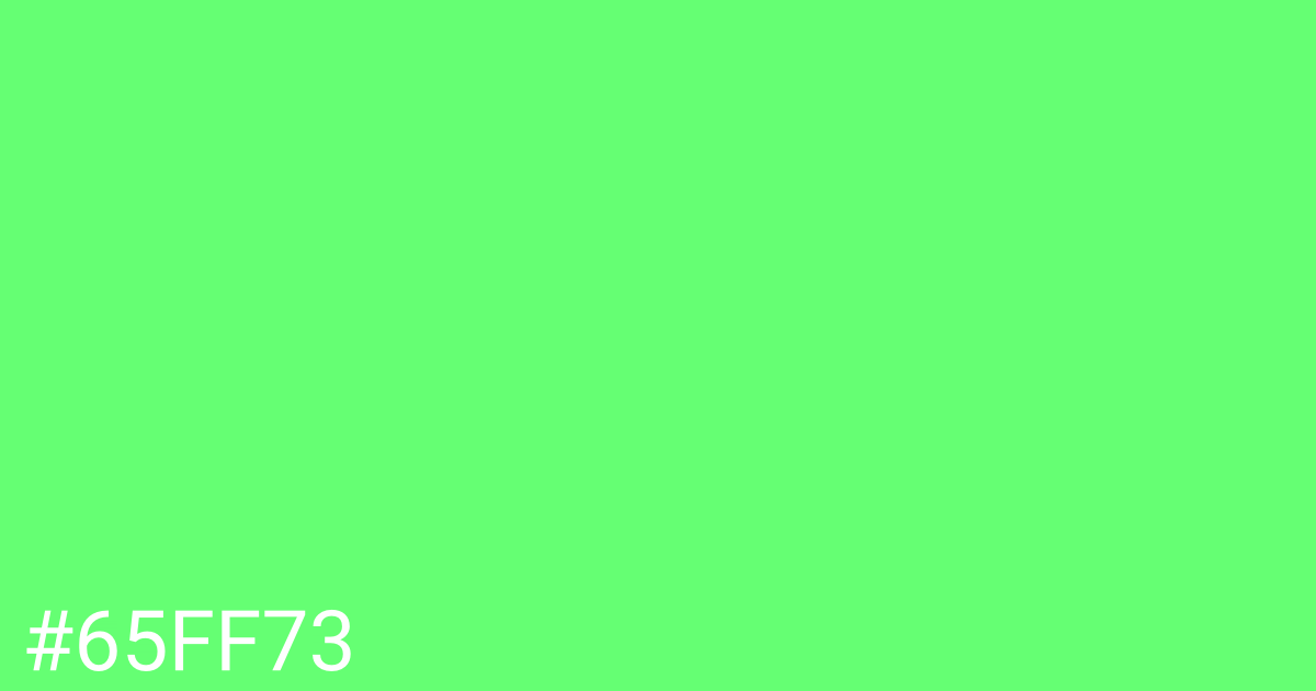 Hex color #65ff73 graphic