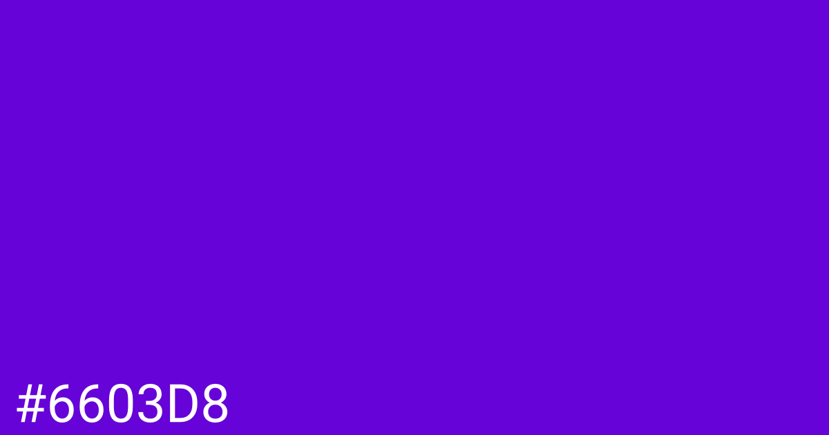 Hex color #6603d8 graphic