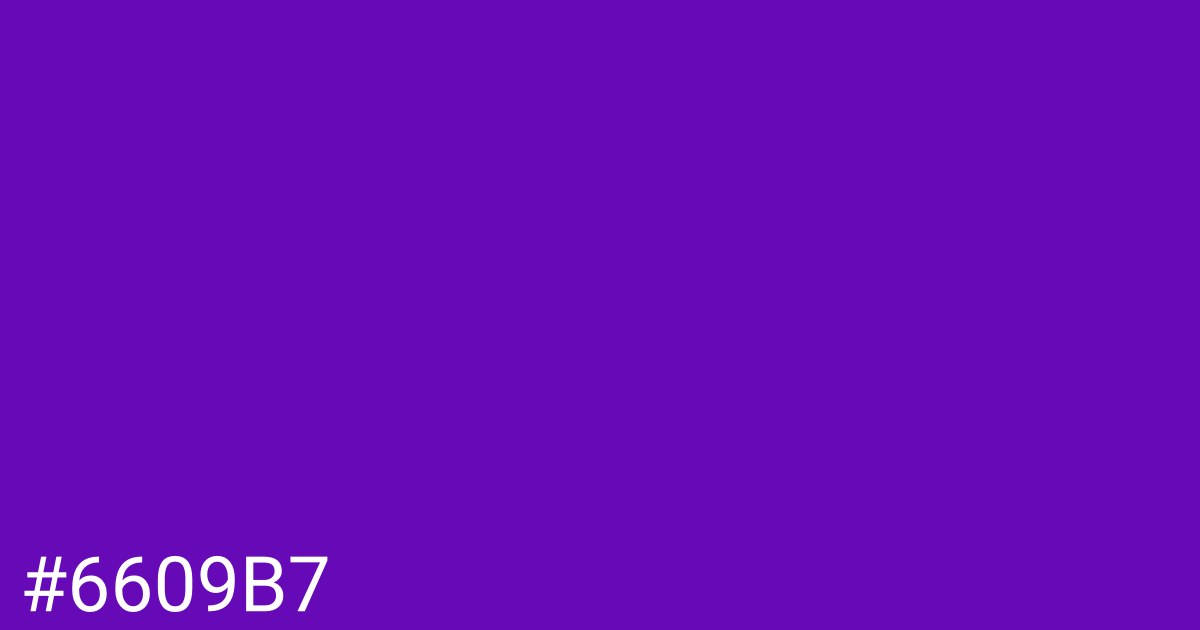 Hex color #6609b7 graphic