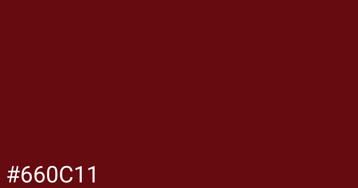 Hex color #660c11 graphic