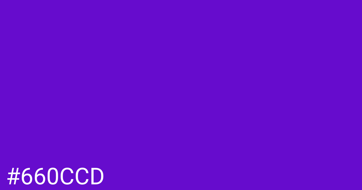 Hex color #660ccd graphic