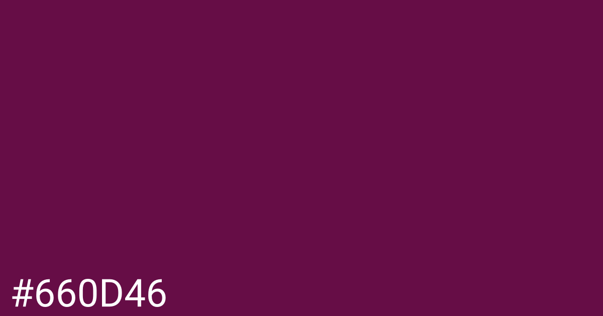Hex color #660d46 graphic