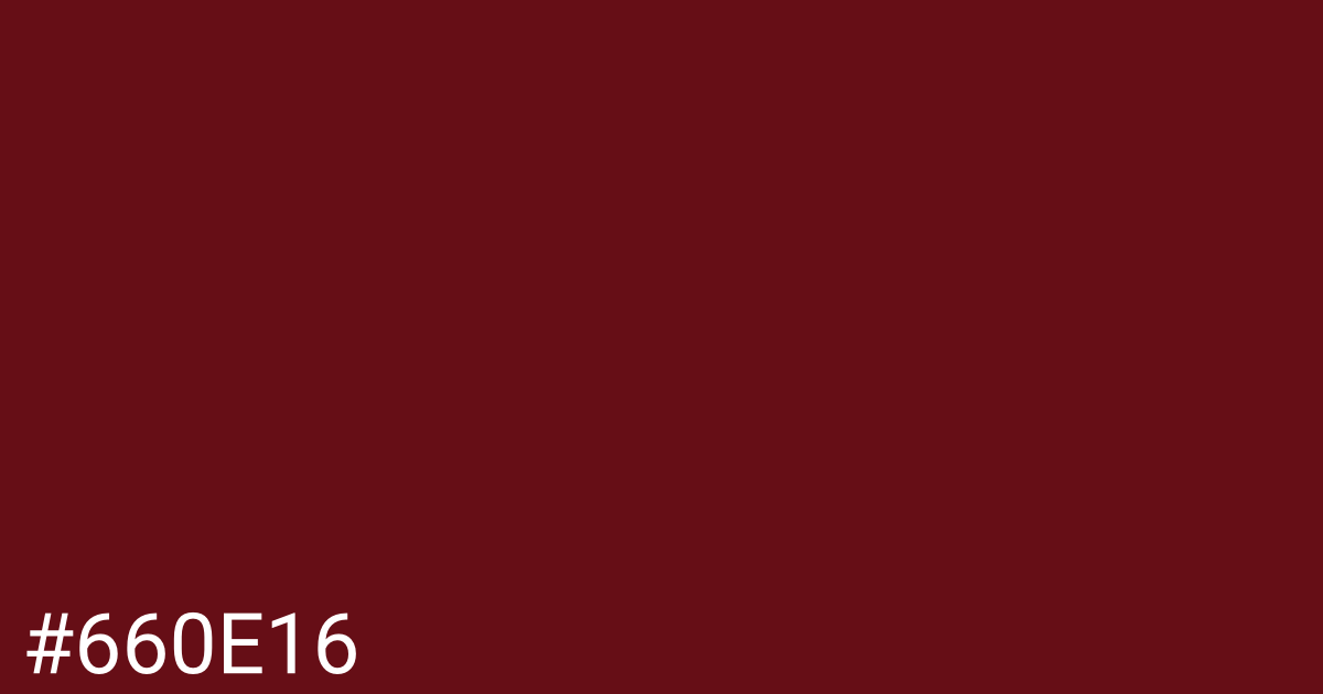 Hex color #660e16 graphic