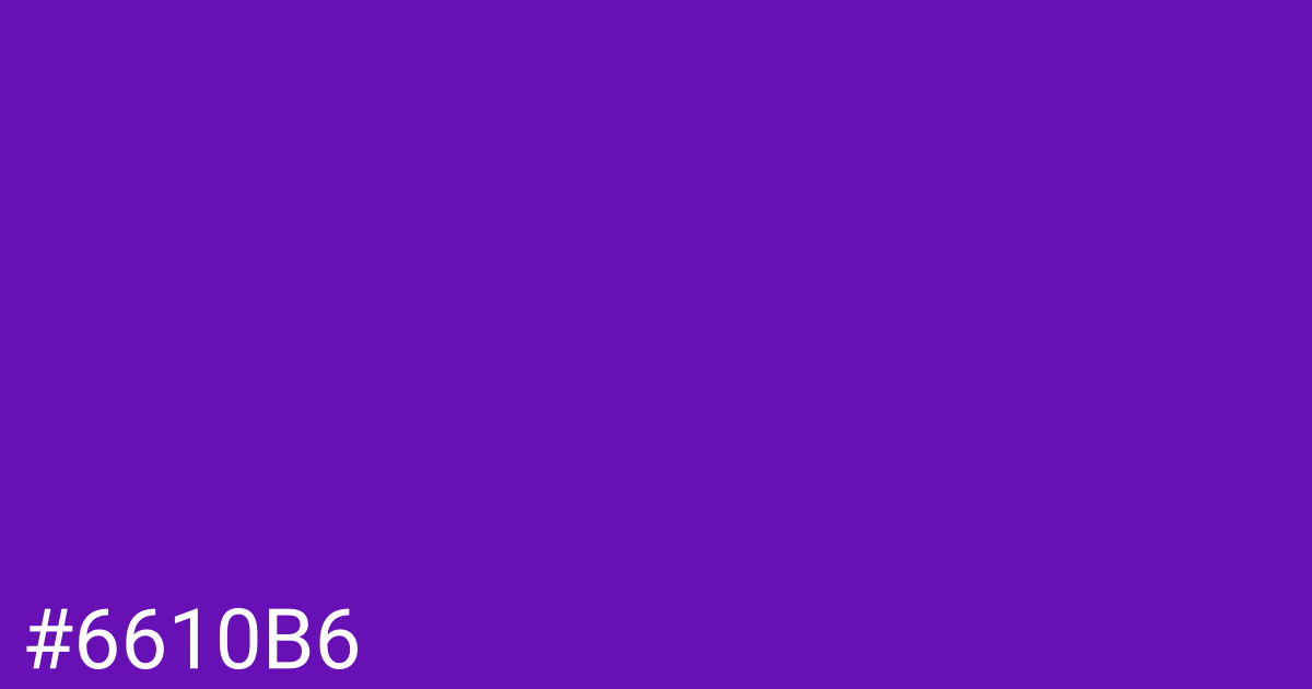 Hex color #6610b6 graphic