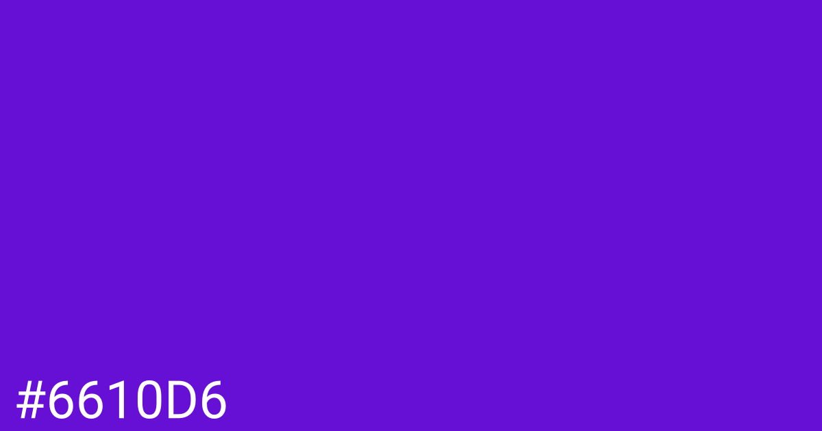Hex color #6610d6 graphic