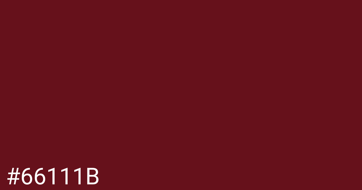 Hex color #66111b graphic