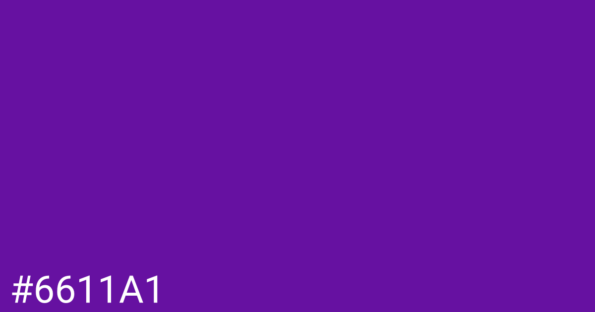 Hex color #6611a1 graphic