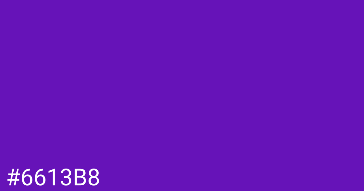 Hex color #6613b8 graphic