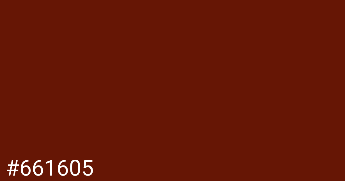 Hex color #661605 graphic