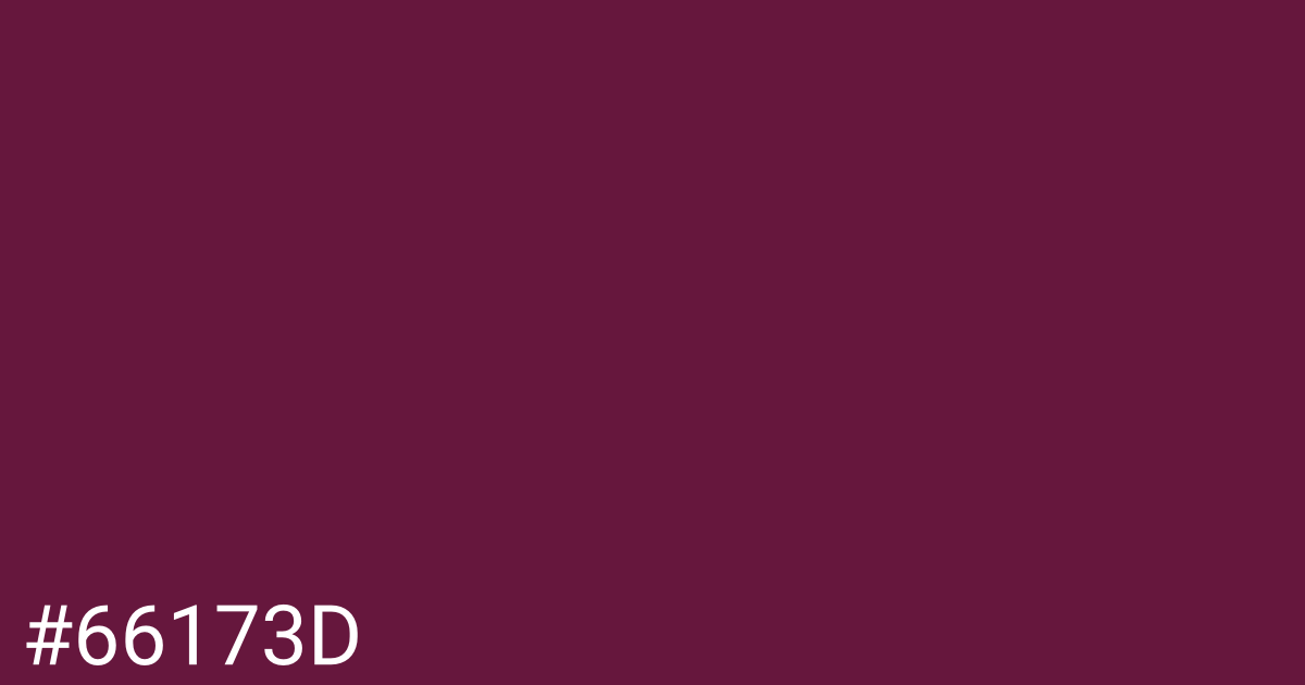 Hex color #66173d graphic