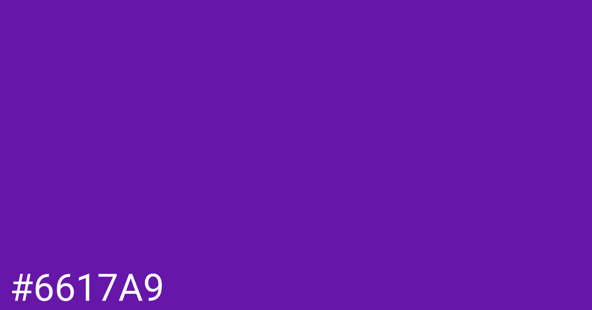Hex color #6617a9 graphic