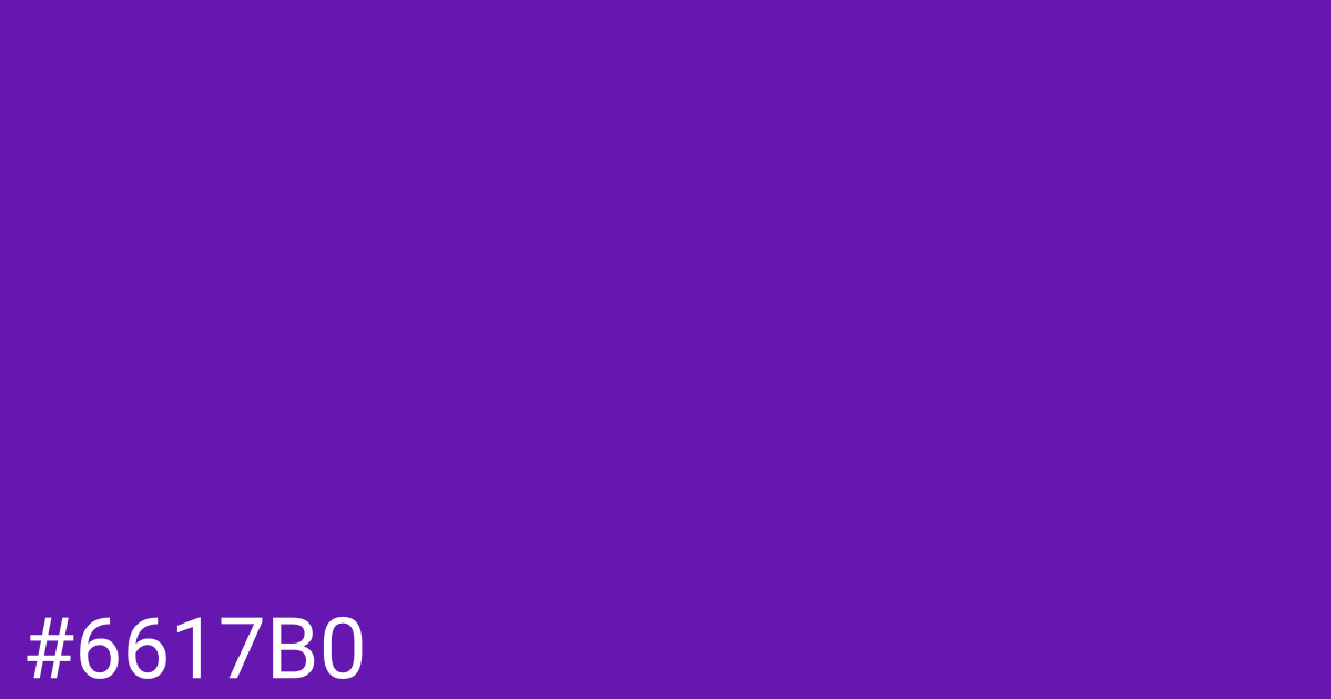 Hex color #6617b0 graphic