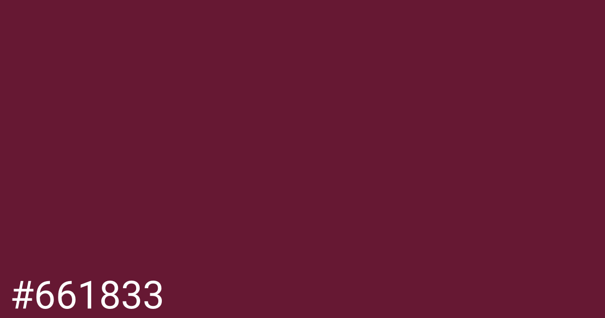 Hex color #661833 graphic