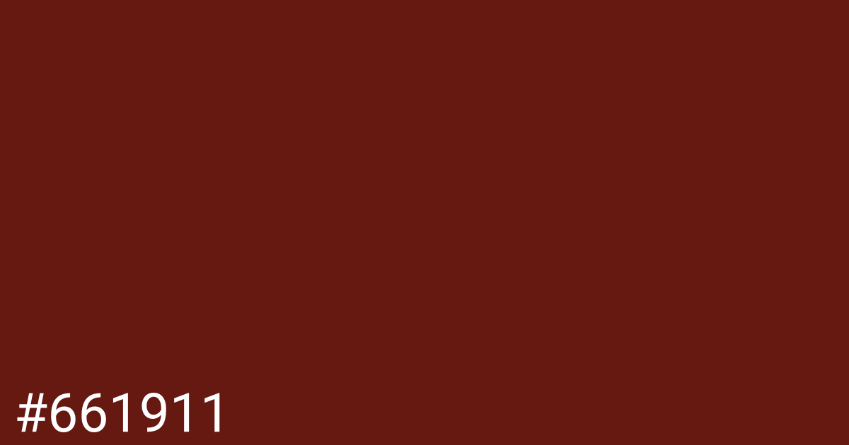 Hex color #661911 graphic