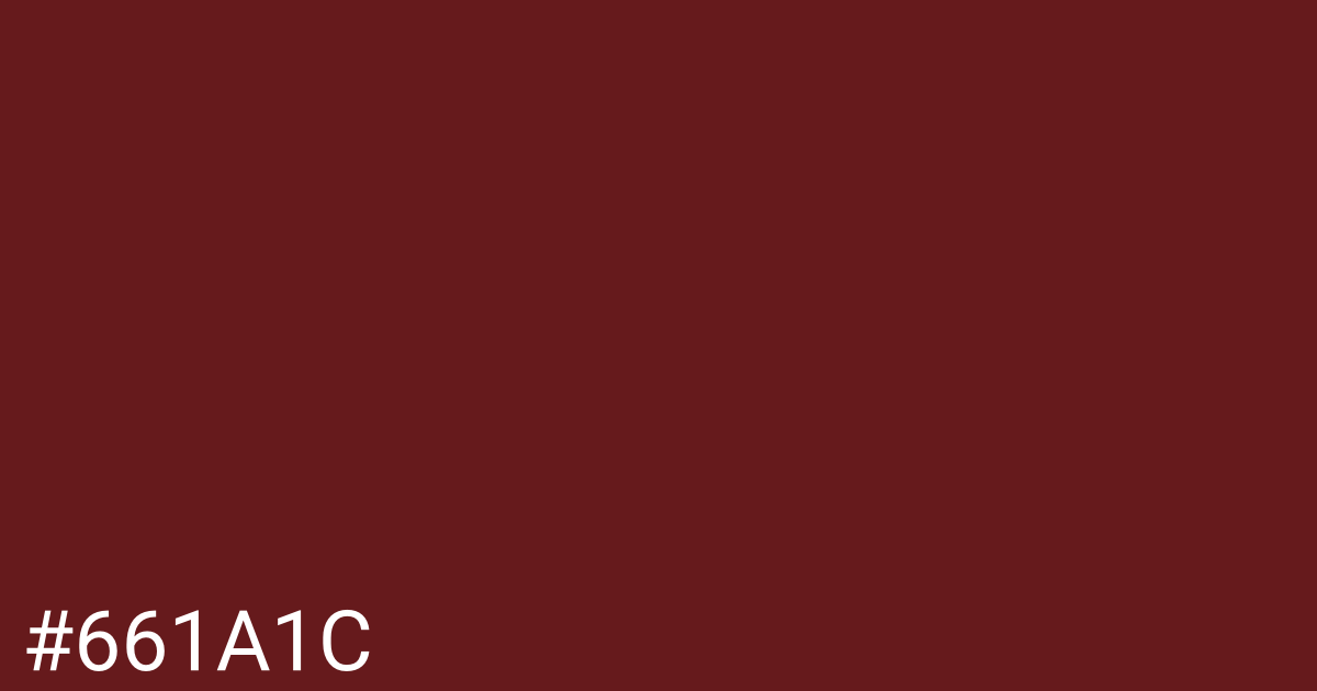 Hex color #661a1c graphic