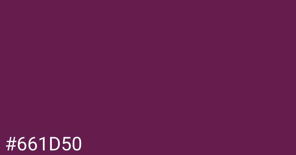 Hex color #661d50 graphic