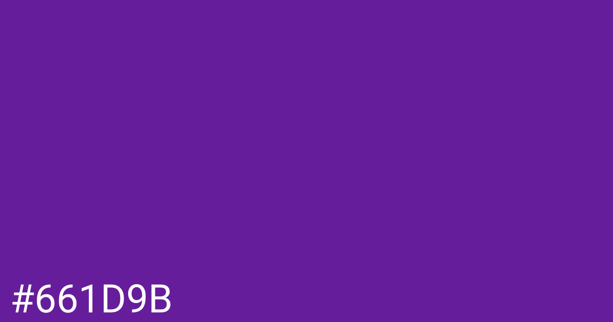 Hex color #661d9b graphic