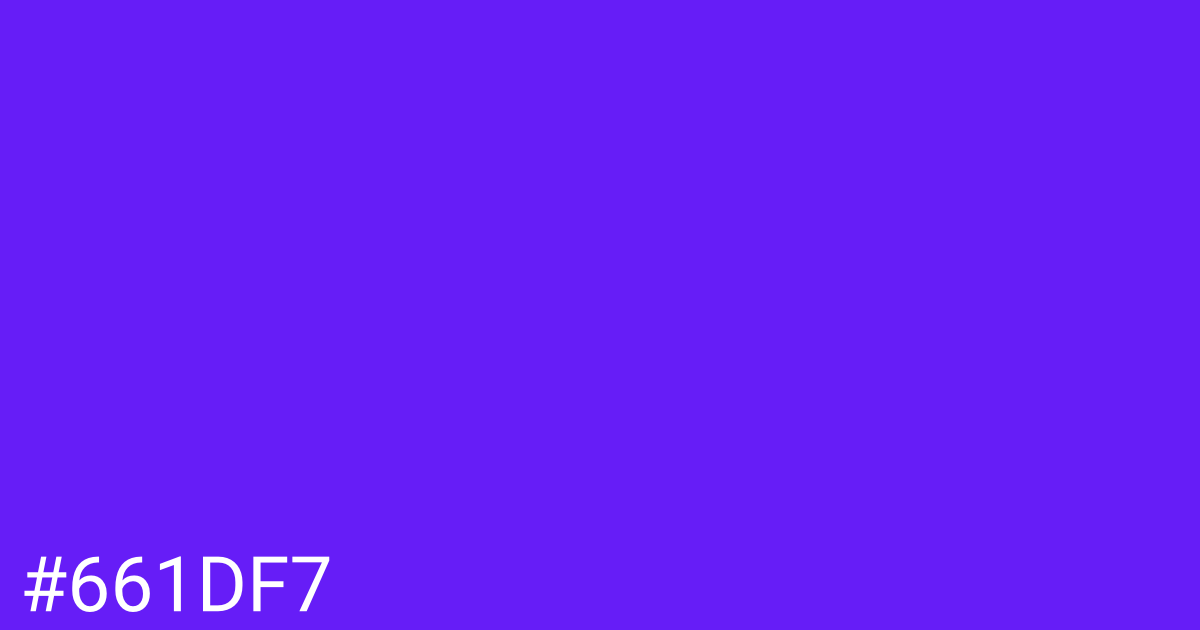 Hex color #661df7 graphic