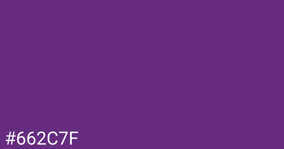 Hex color #662c7f graphic