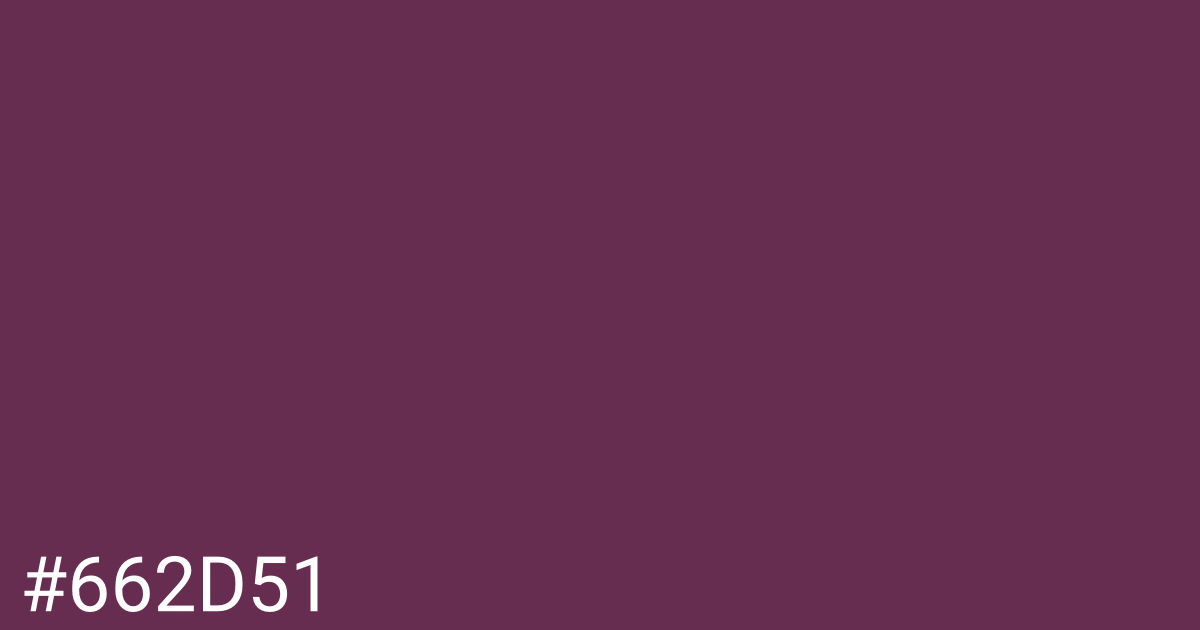 Hex color #662d51 graphic