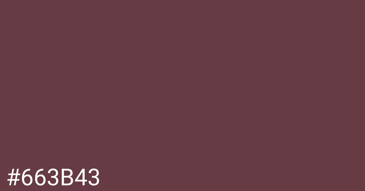 Hex color #663b43 graphic