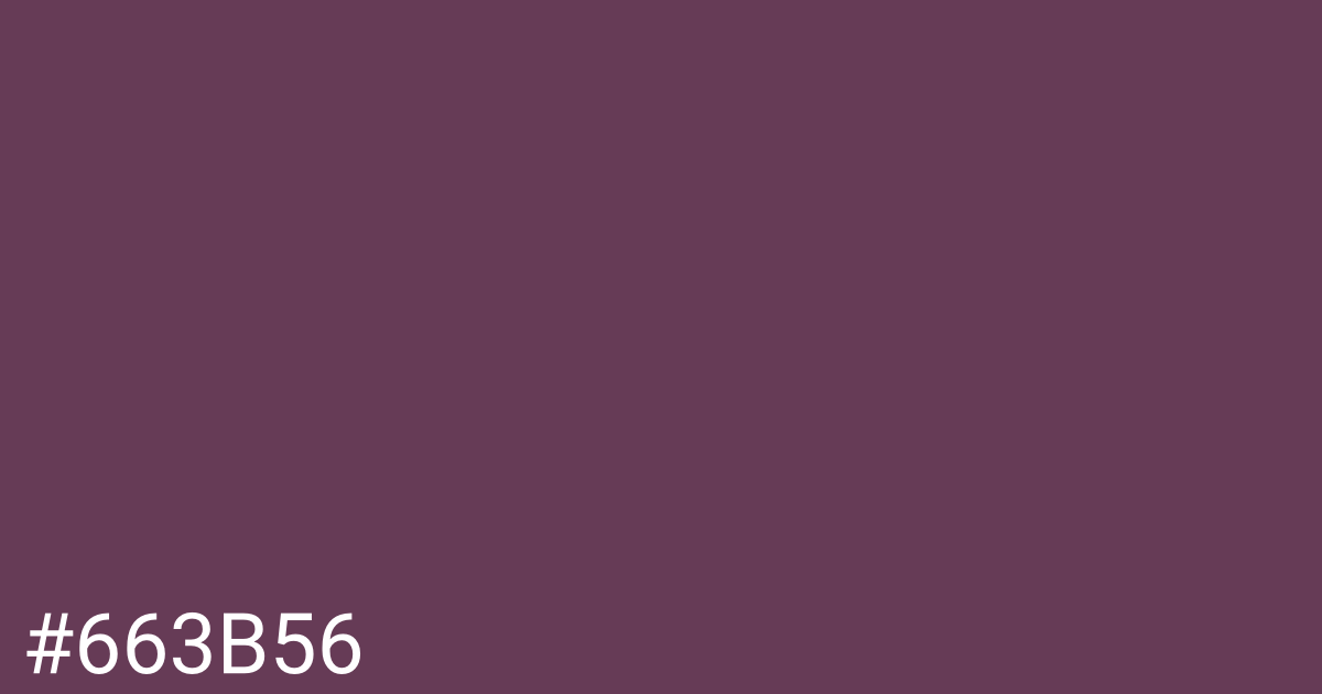 Hex color #663b56 graphic