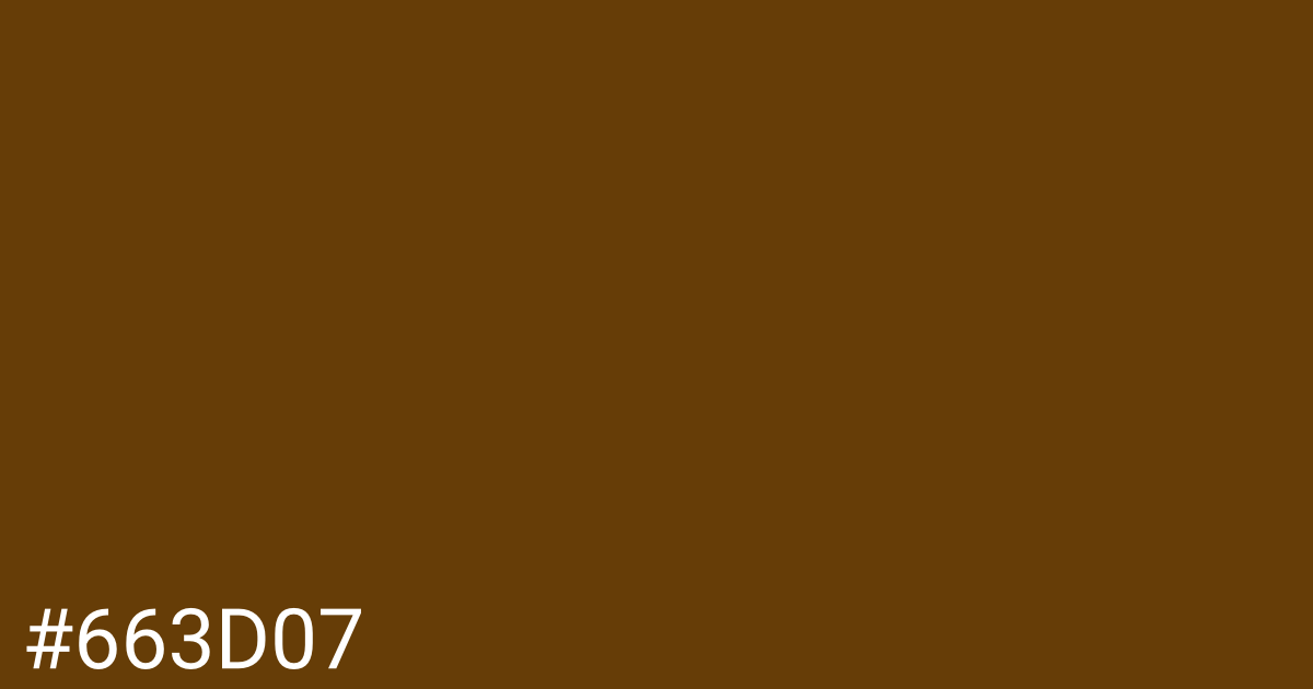 Hex color #663d07 graphic