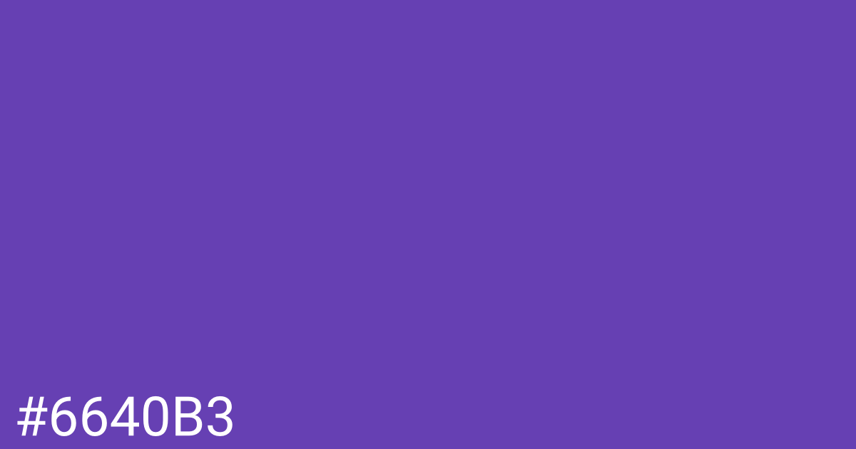 Hex color #6640b3 graphic